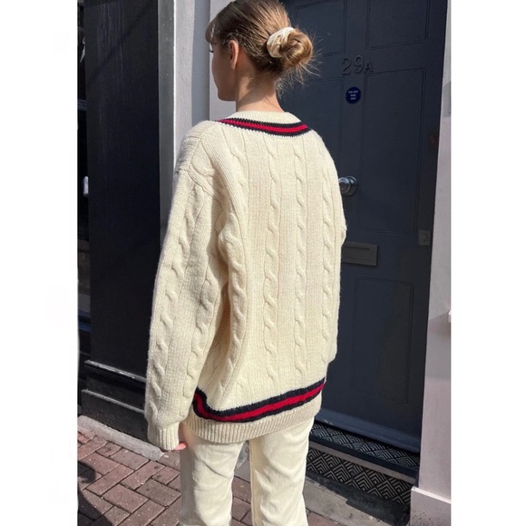 BRANDY MELVILLE NIKKI HEAVY WOOL STRIPE SWEATER - Picture 2 of 13